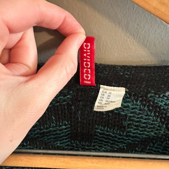 Divided H&M Green and Black Southwest Long Cardigan XS - Picture 3 of 5